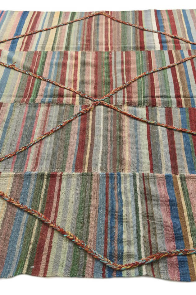 Detail image of 6' 6 x 9' 4 Hand Knotted Moroccan Wool Rug