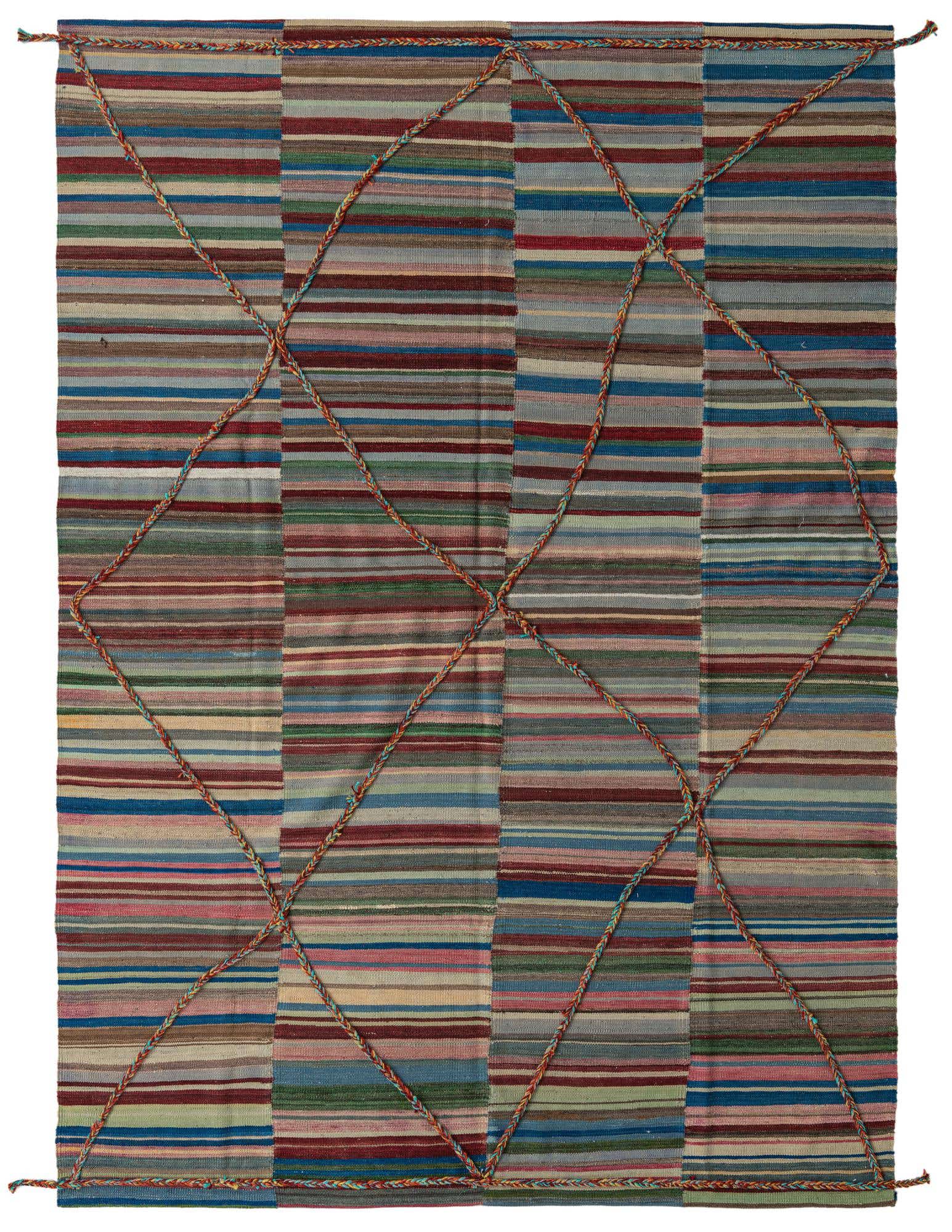 6' 6 x 9' 4 Hand Knotted Moroccan Wool Rug