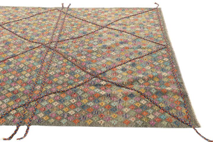 6' 2 x 8' 1 Hand Knotted Moroccan Wool Rug