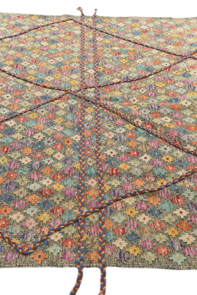 6' 2 x 8' 1 Hand Knotted Moroccan Wool Rug