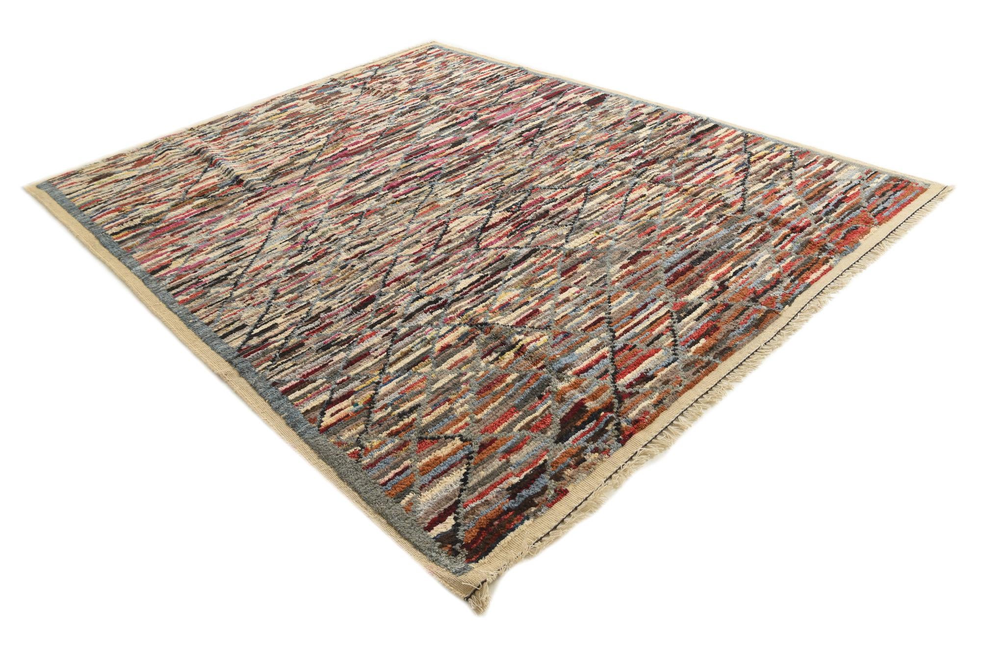 8' 3 x 10' 4 Hand Knotted Moroccan Wool Rug