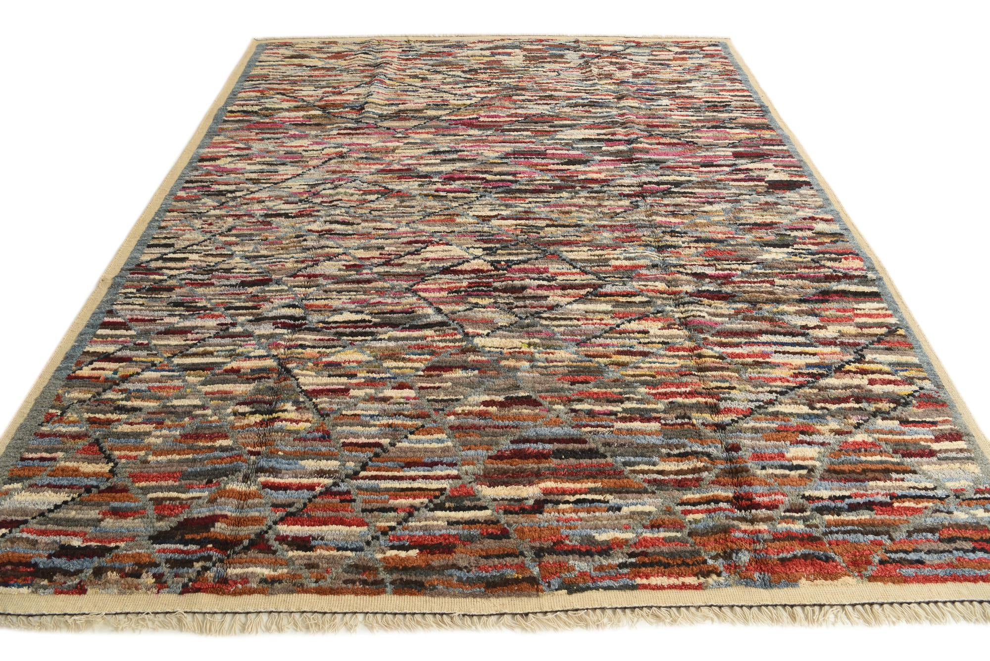 8' 3 x 10' 4 Hand Knotted Moroccan Wool Rug