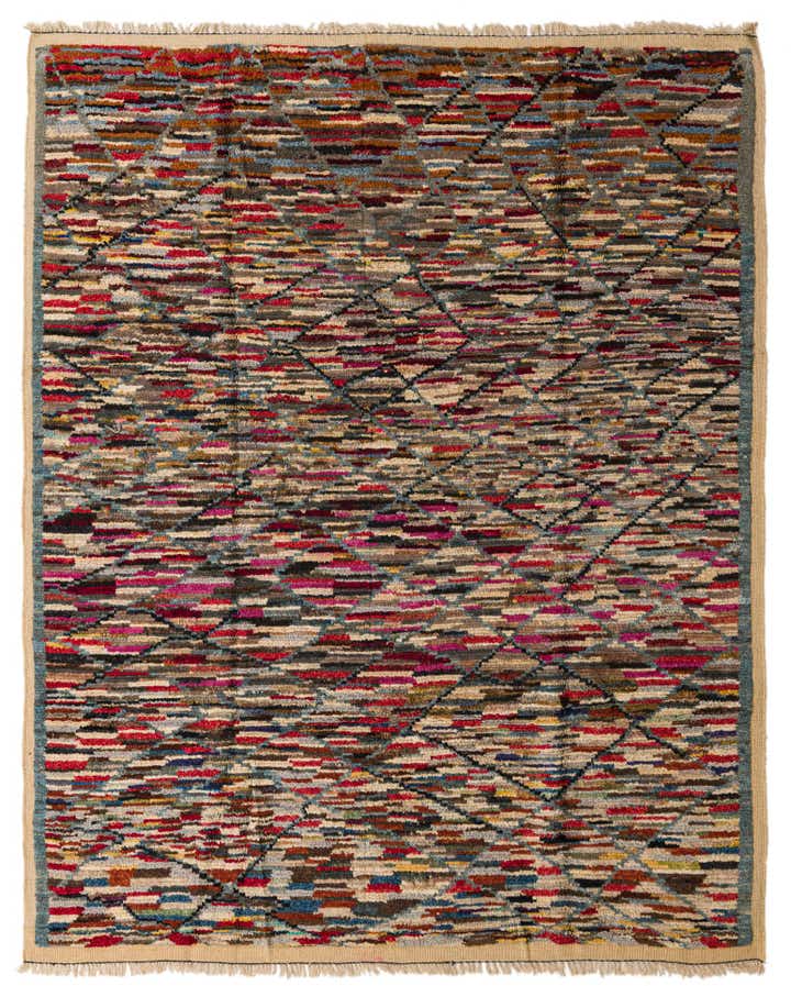 8' 3 x 10' 4 Hand Knotted Moroccan Wool Rug