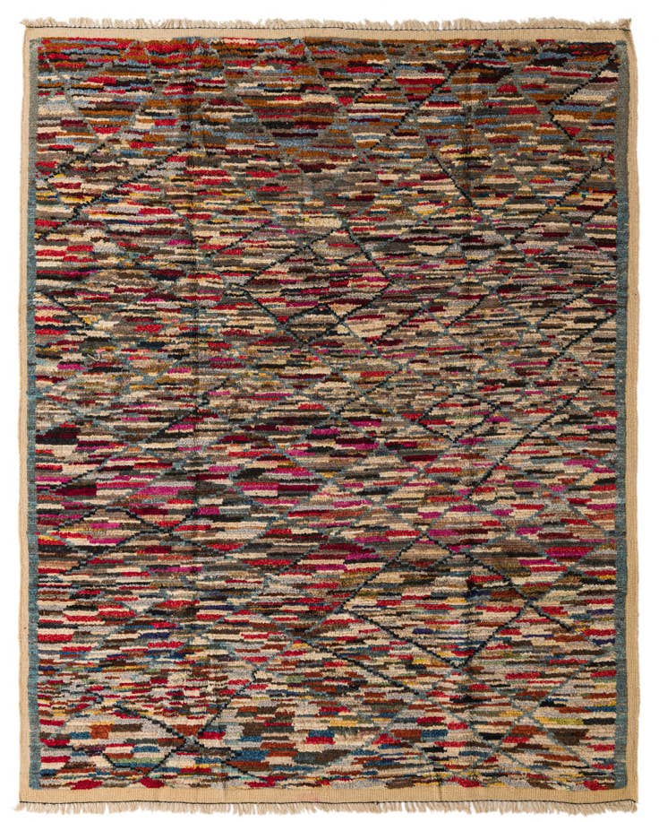 Detail image of 8' 3 x 10' 4 Hand Knotted Moroccan Wool Rug