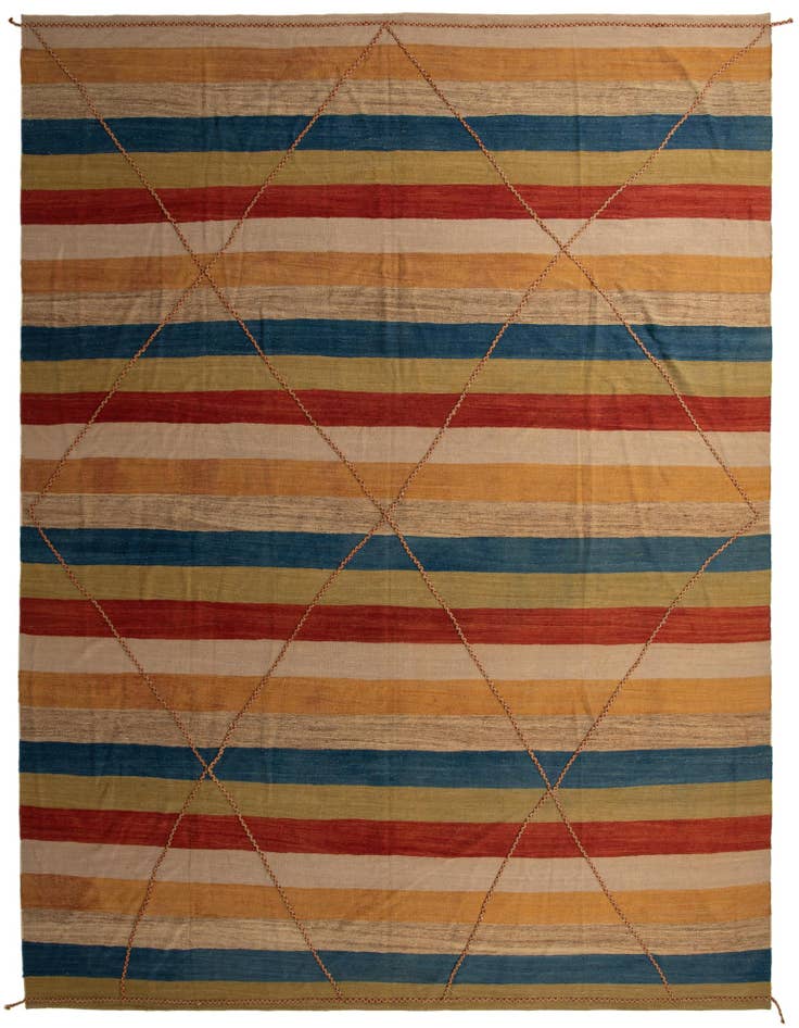 Detail image of 13' x 16' Hand Knotted Moroccan Wool Rug
