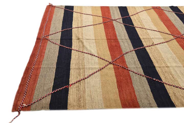7' 2 x 11' 4 Hand Knotted Moroccan Wool Rug