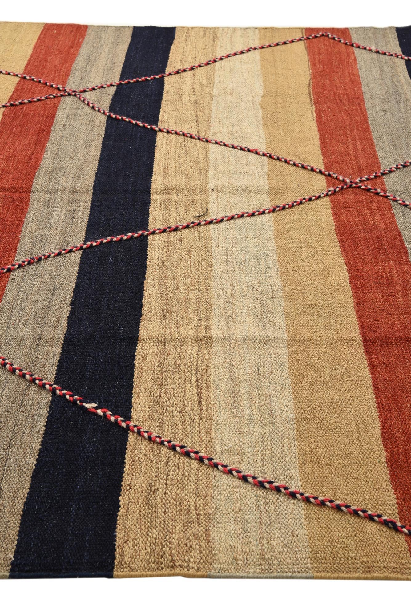 7' 2 x 11' 4 Hand Knotted Moroccan Wool Rug