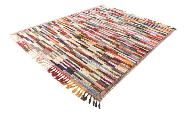 8' 2 x 10' Hand Knotted Moroccan Wool Rug