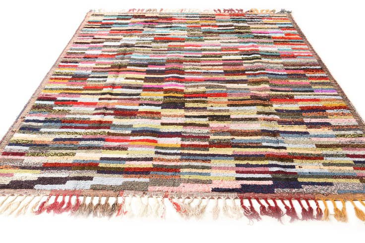 Detail image of 8' 2 x 10' Hand Knotted Moroccan Wool Rug