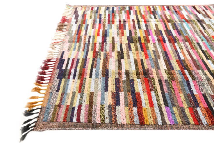 Detail image of 8' 2 x 10' Hand Knotted Moroccan Wool Rug