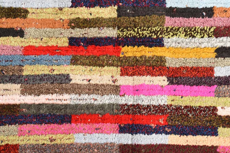 Detail image of 8' 2 x 10' Hand Knotted Moroccan Wool Rug