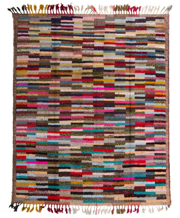 8' 2 x 10' Hand Knotted Moroccan Wool Rug