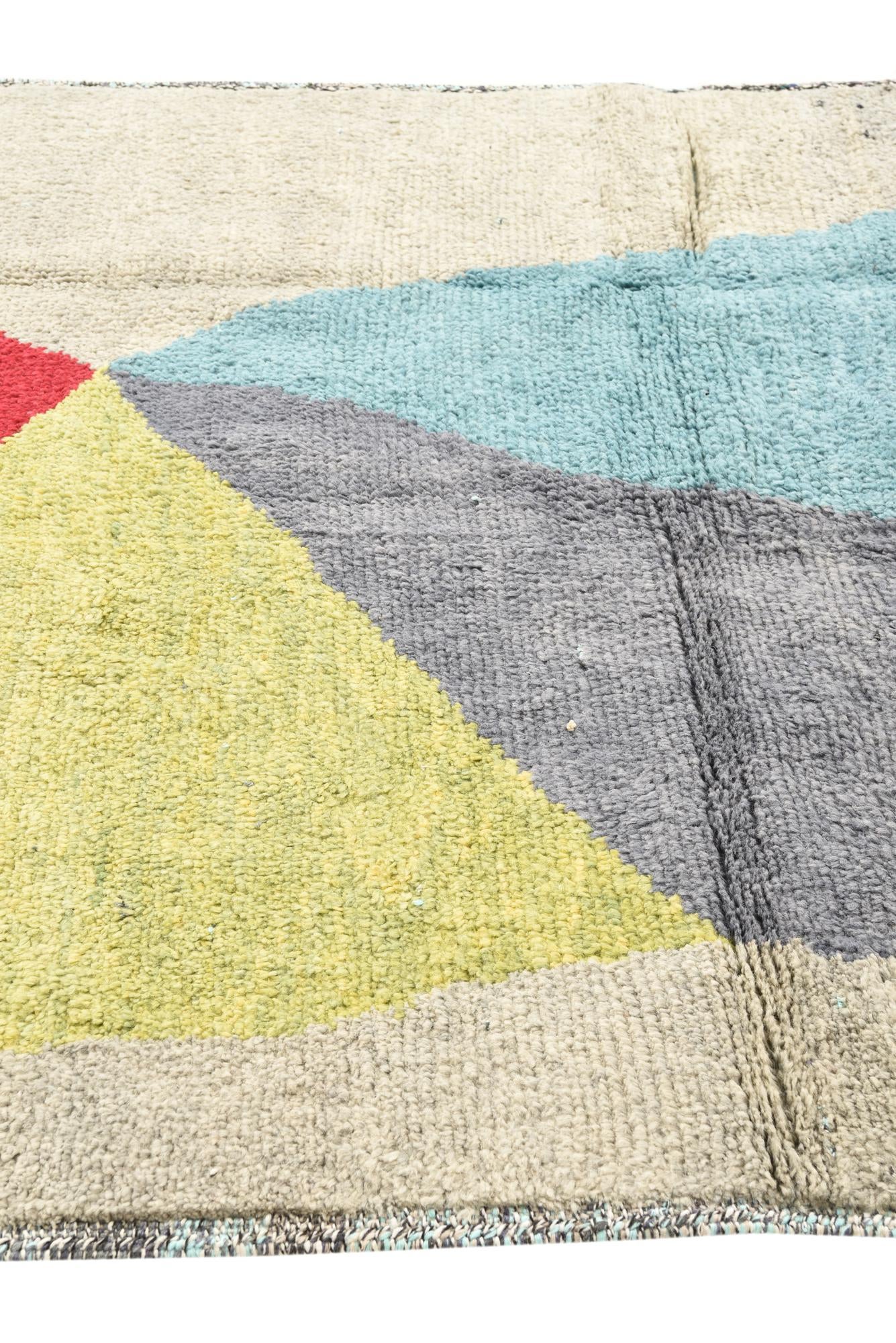 5' 2 x 8' 4 Hand Knotted Moroccan Wool Rug