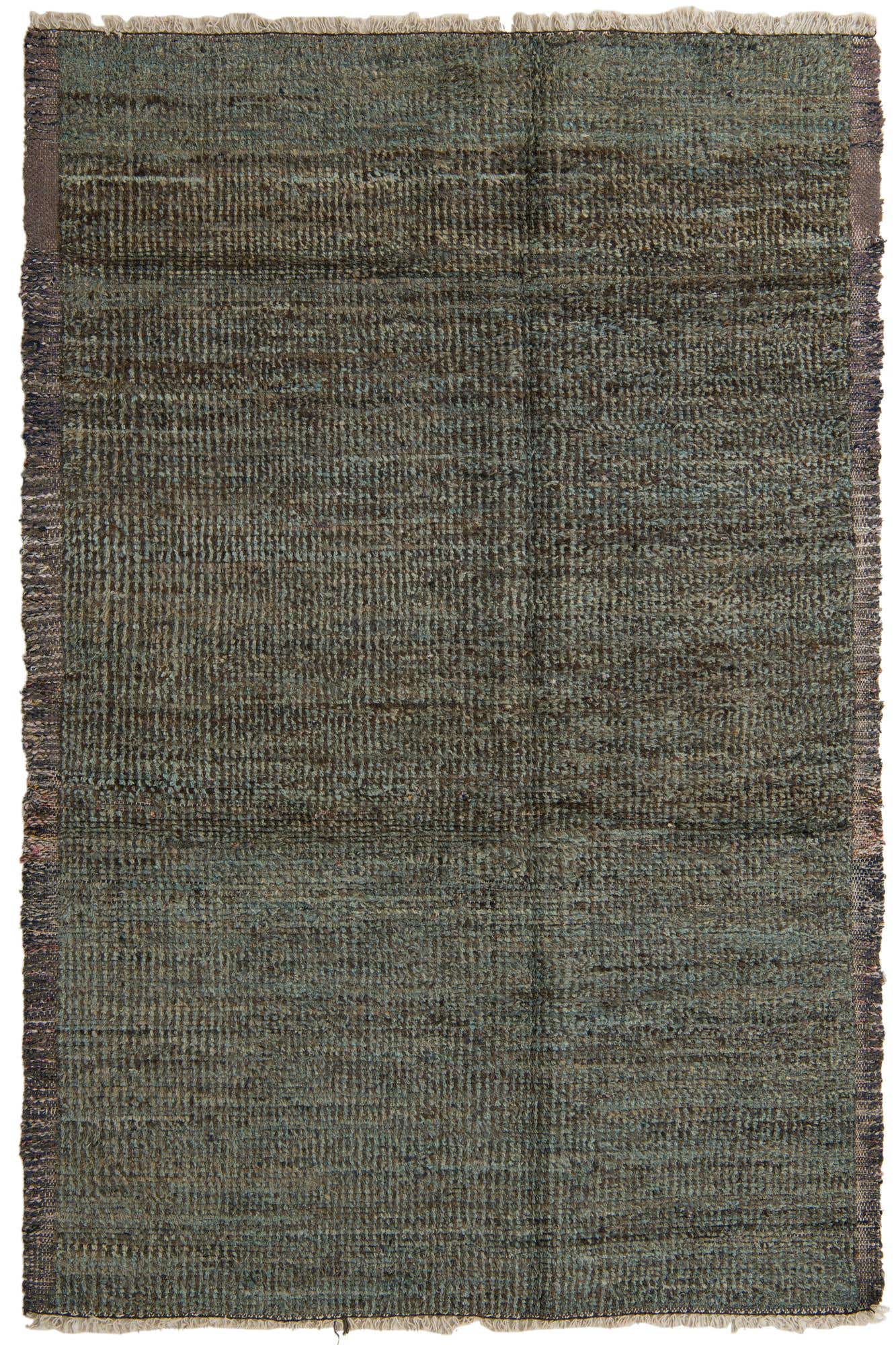 6' 4 x 9' 6 Hand Knotted Moroccan Wool Rug