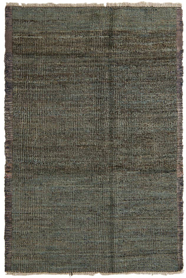 Detail image of 6' 4 x 9' 6 Hand Knotted Moroccan Wool Rug