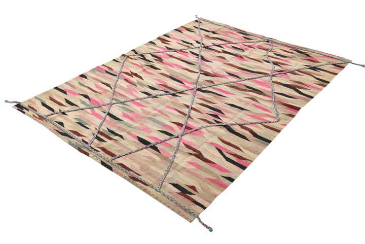 5' 7 x 7' 7 Hand Knotted Moroccan Wool Rug