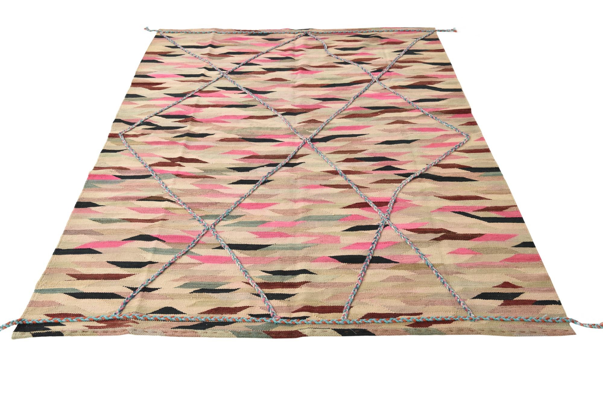 5' 7 x 7' 7 Hand Knotted Moroccan Wool Rug