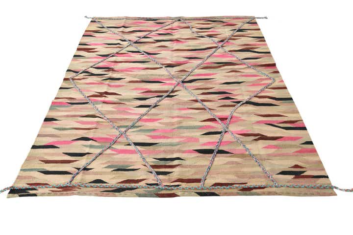 5' 7 x 7' 7 Hand Knotted Moroccan Wool Rug