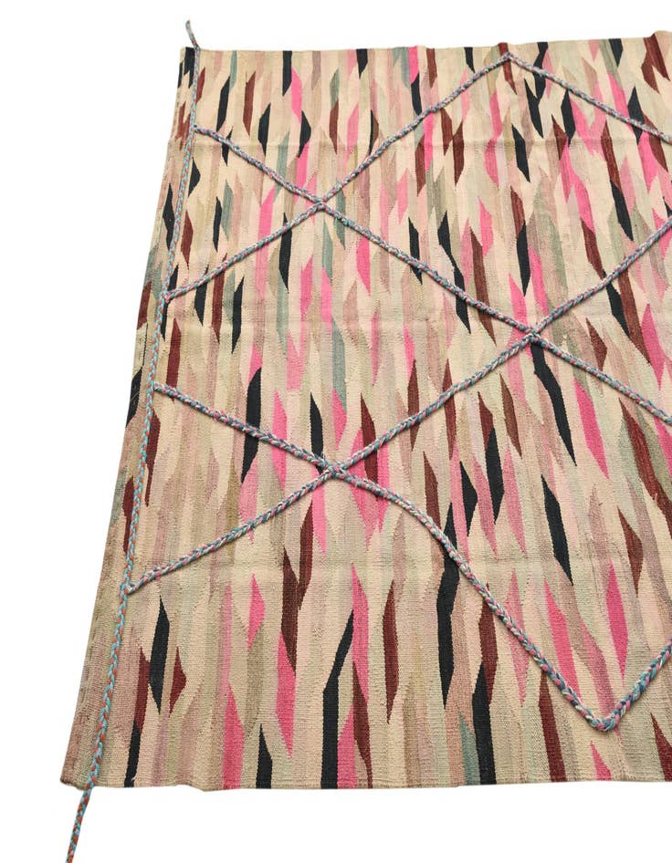 Detail image of 5' 7 x 7' 7  Hand Knotted Moroccan Wool Rug