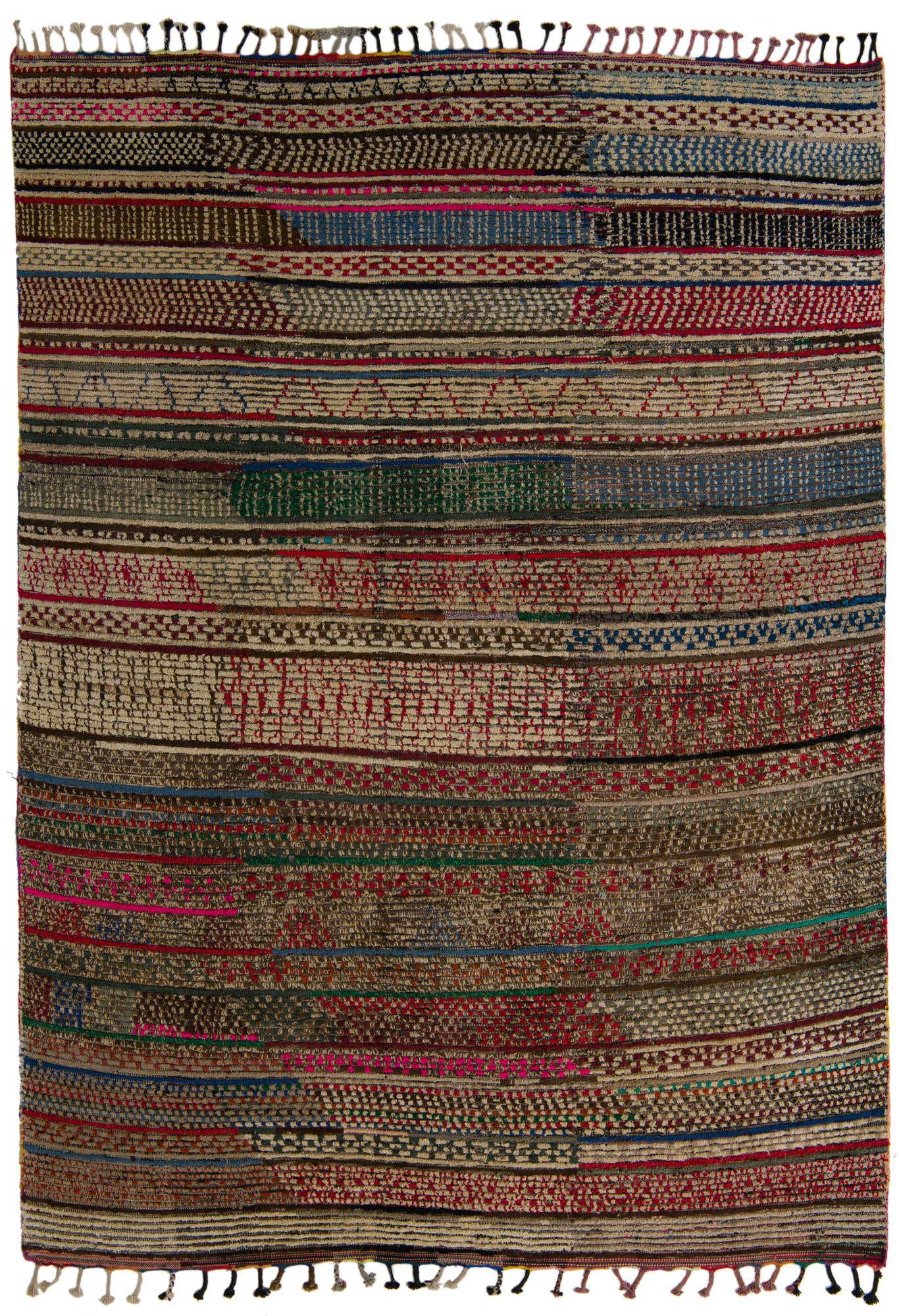 7' 6 x 10' 8 Hand Knotted Moroccan Wool Rug