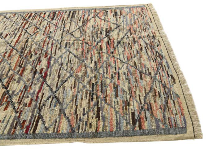 6' 1 x 9' 2 Hand Knotted Moroccan Wool Rug