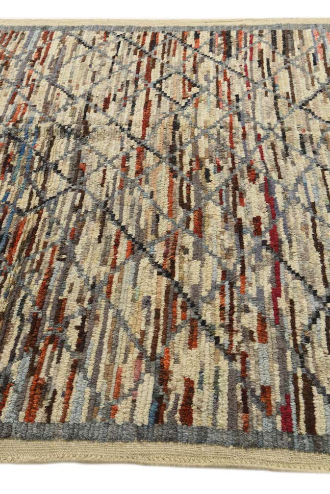 6' 1 x 9' 2 Hand Knotted Moroccan Wool Rug