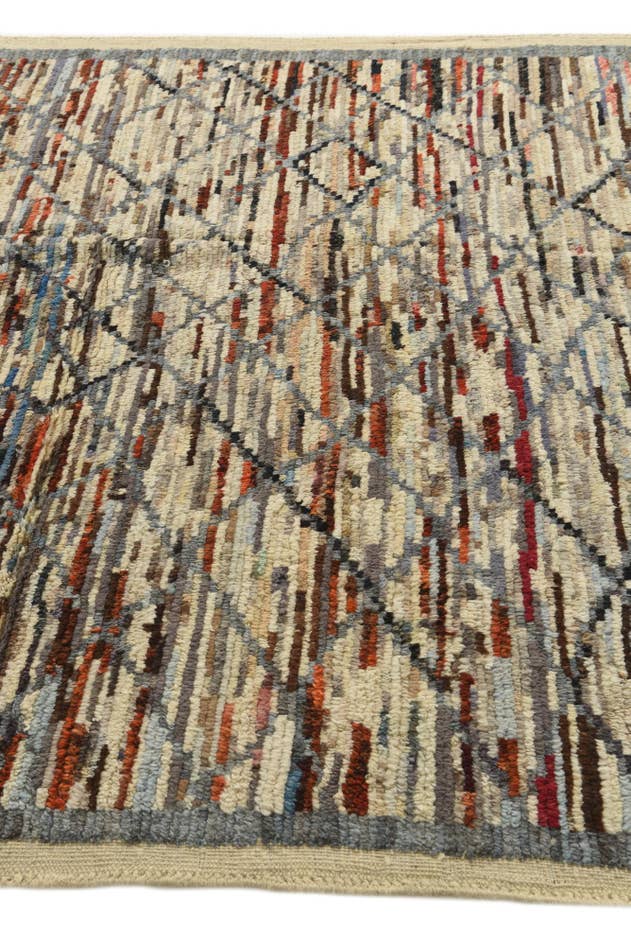 Detail image of 6' 1 x 9' 2 Hand Knotted Moroccan Wool Rug