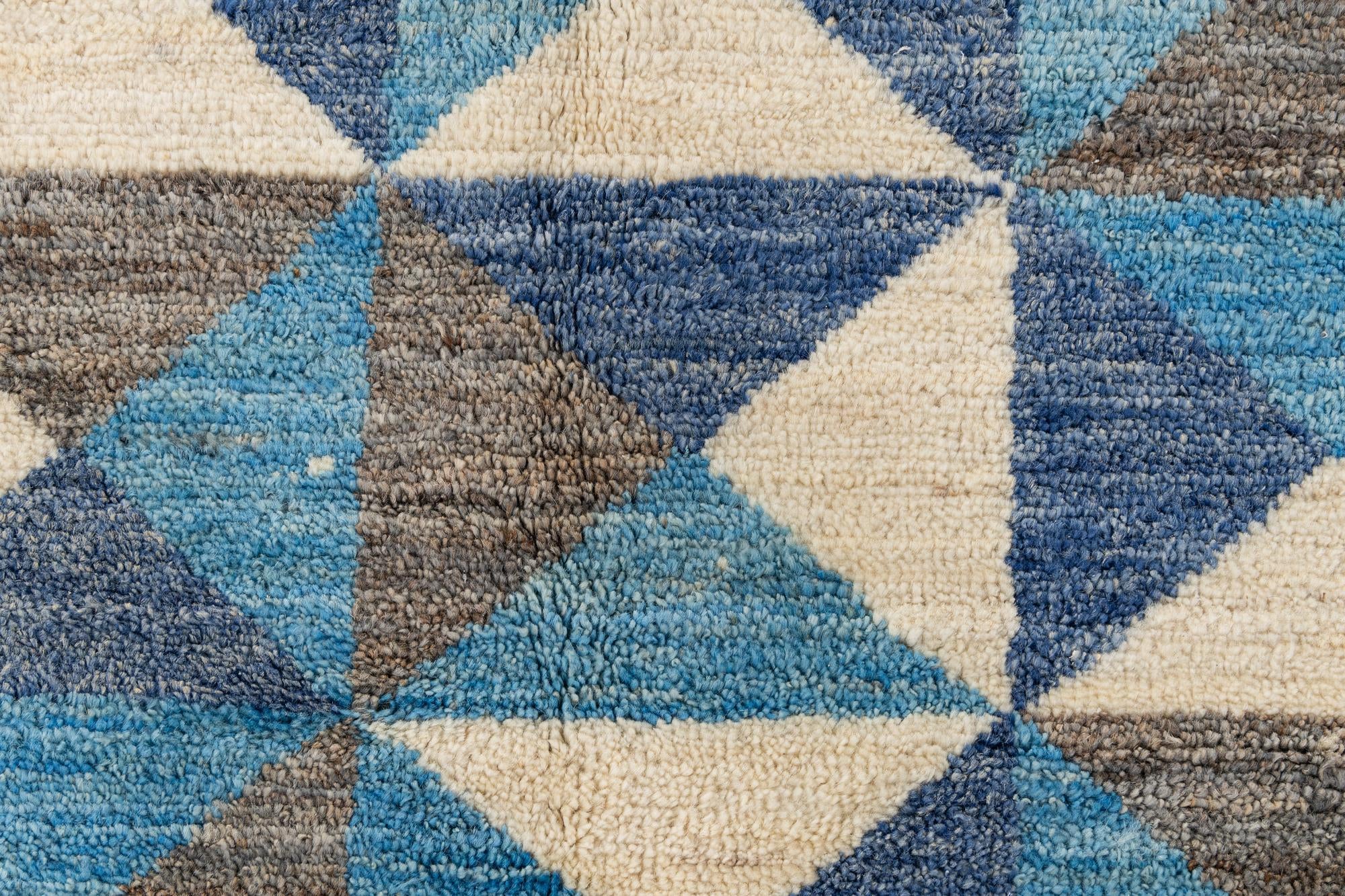 6' 5 x 10' 2 Hand Knotted Moroccan Wool Rug