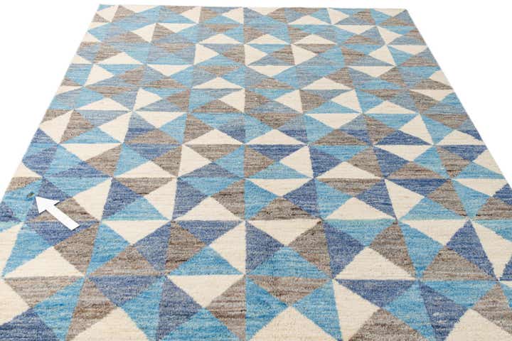 6' 5 x 10' 2 Hand Knotted Moroccan Wool Rug