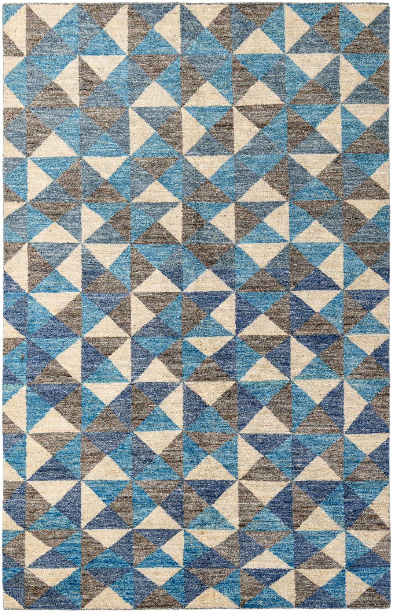 6' 5 x 10' 2 Hand Knotted Moroccan Wool Rug