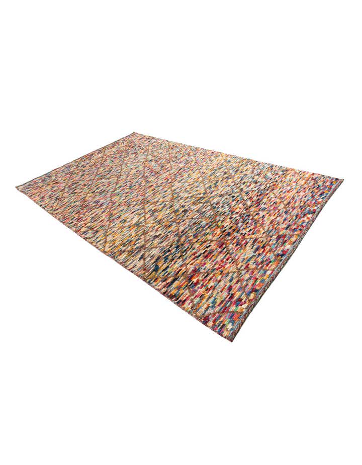 6' x 9' 2 Hand Knotted Moroccan Wool Rug