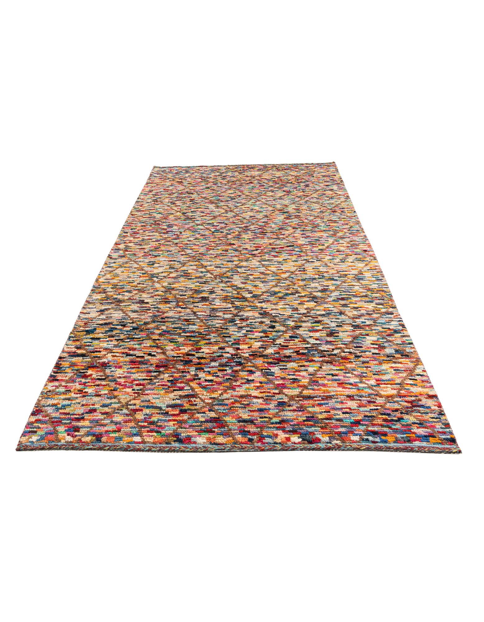 6' x 9' 2 Hand Knotted Moroccan Wool Rug