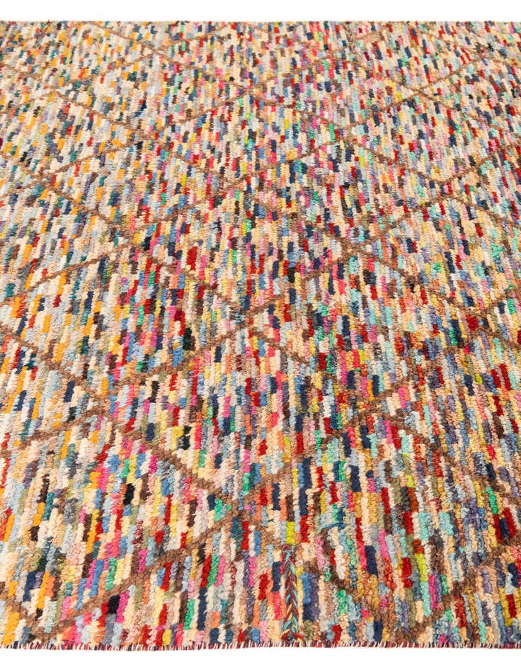 Detail image of 6' x 9' 2 Hand Knotted Moroccan Wool Rug