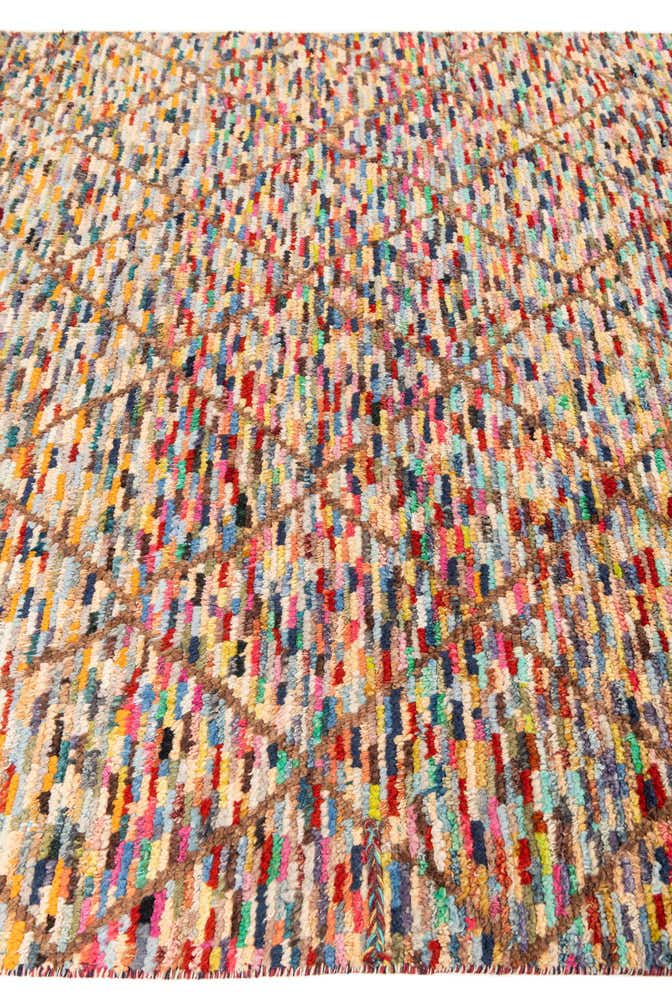 6' x 9' 2 Hand Knotted Moroccan Wool Rug