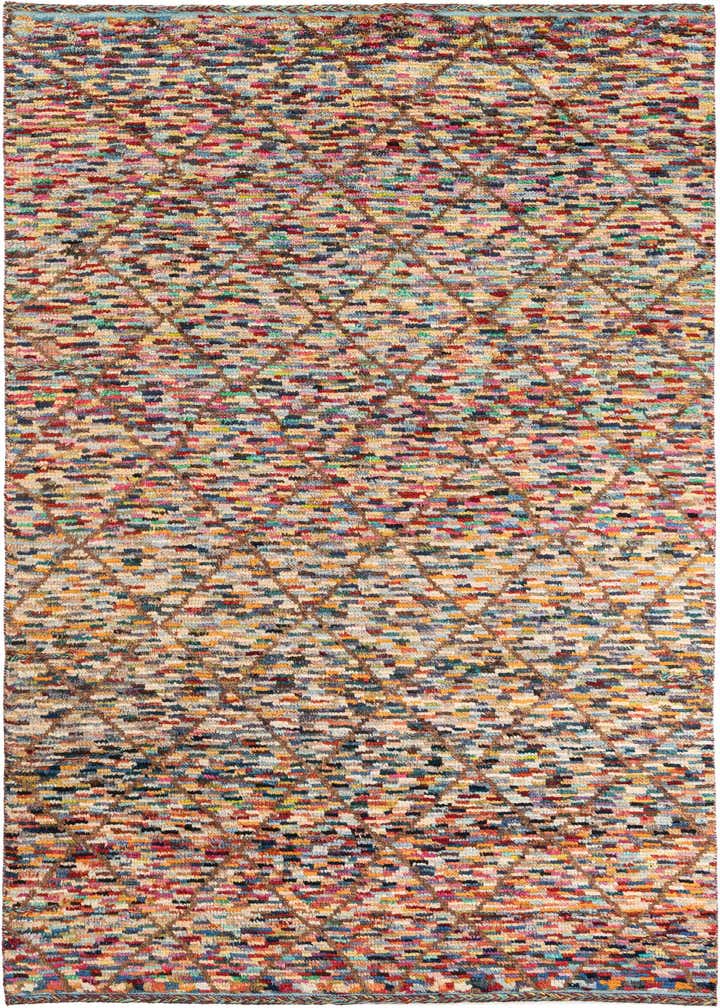 6' x 9' 2 Hand Knotted Moroccan Wool Rug