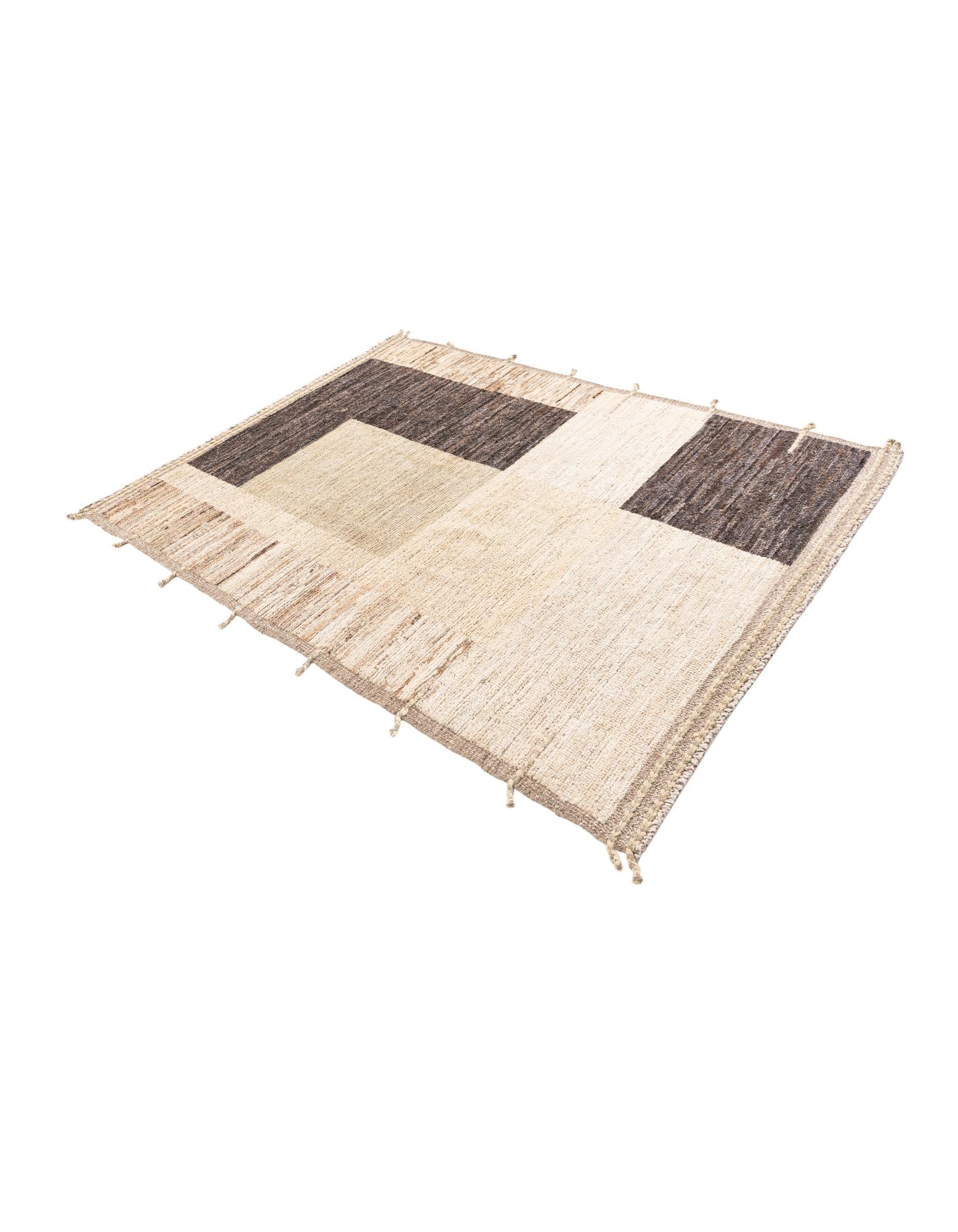 5' 2 x 7' Hand Knotted Moroccan Wool Rug