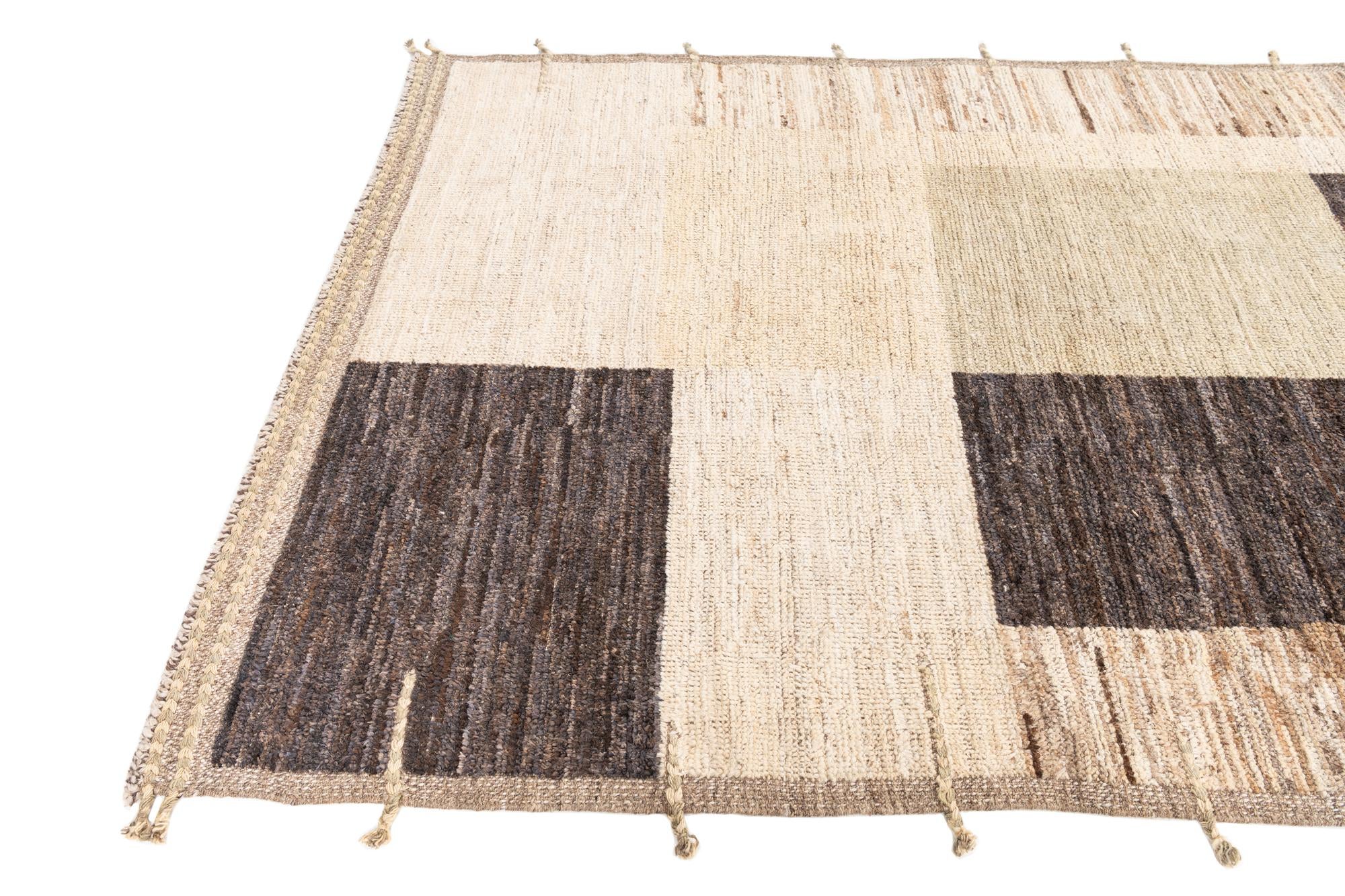 5' 2 x 7' Hand Knotted Moroccan Wool Rug