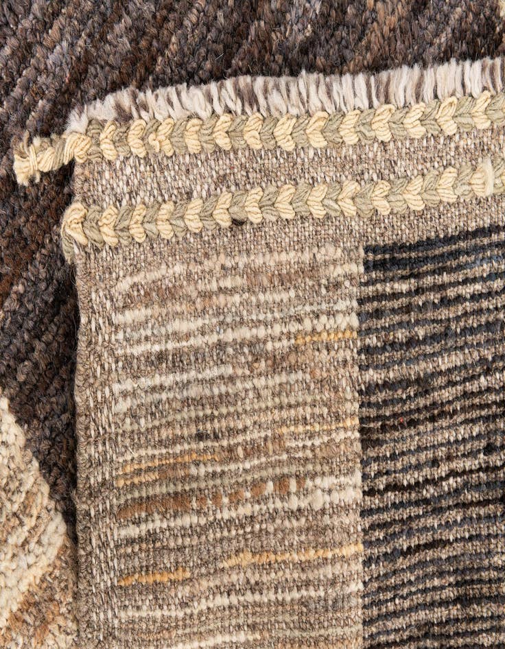 Detail image of 5' 2 x 7'  Hand Knotted Moroccan Wool Rug