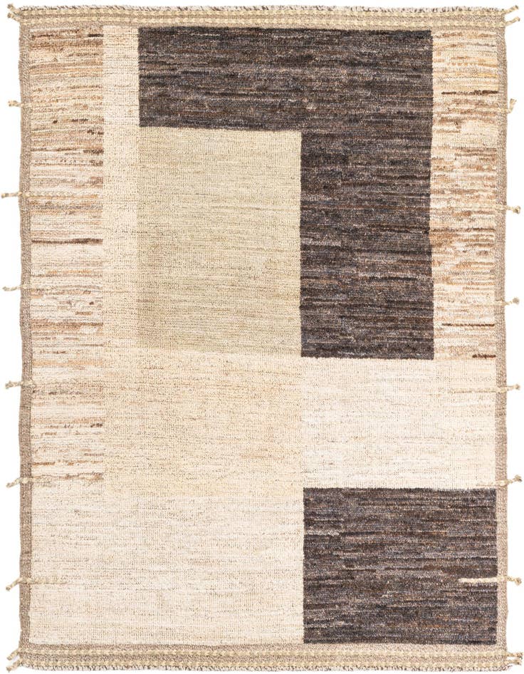 Detail image of 5' 2 x 7' Hand Knotted Moroccan Wool Rug