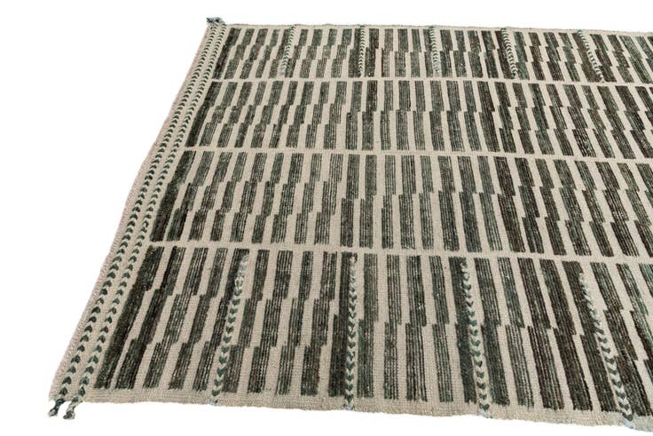 Detail image of 5' 8 x 8' 4 Hand Knotted Moroccan Wool Rug