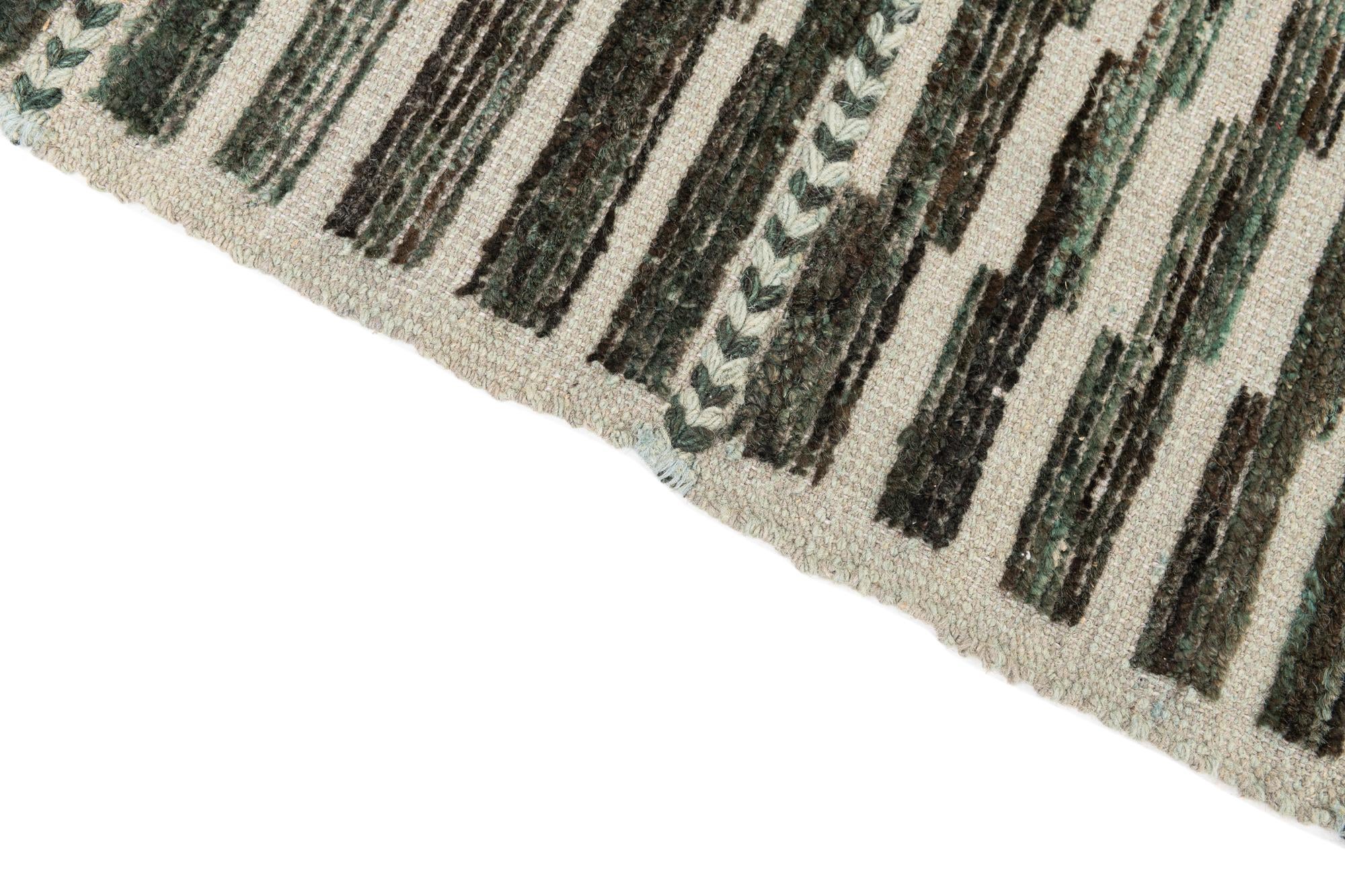 5' 8 x 8' 4 Hand Knotted Moroccan Wool Rug