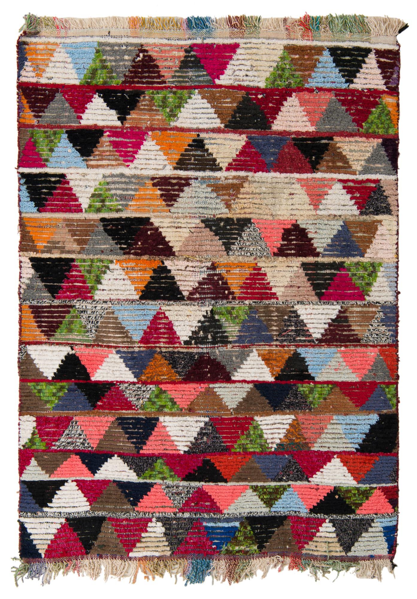5' 3 x 7' 6 Hand Knotted Moroccan Wool Rug
