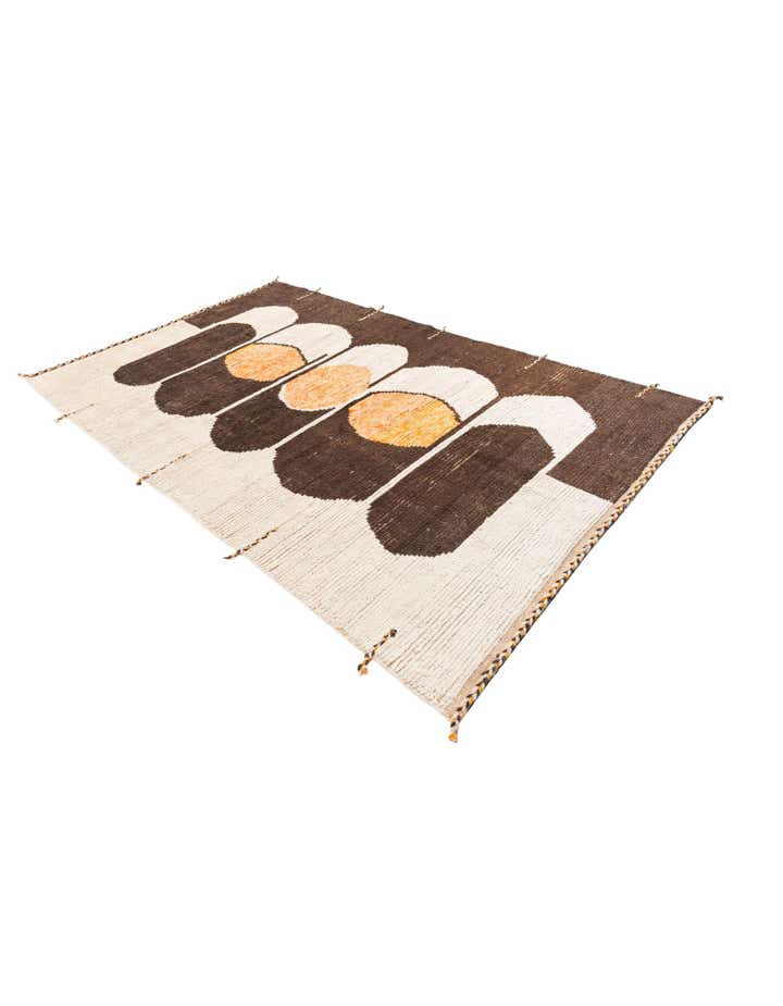 6' x 9' 8 Hand Knotted Moroccan Wool Rug