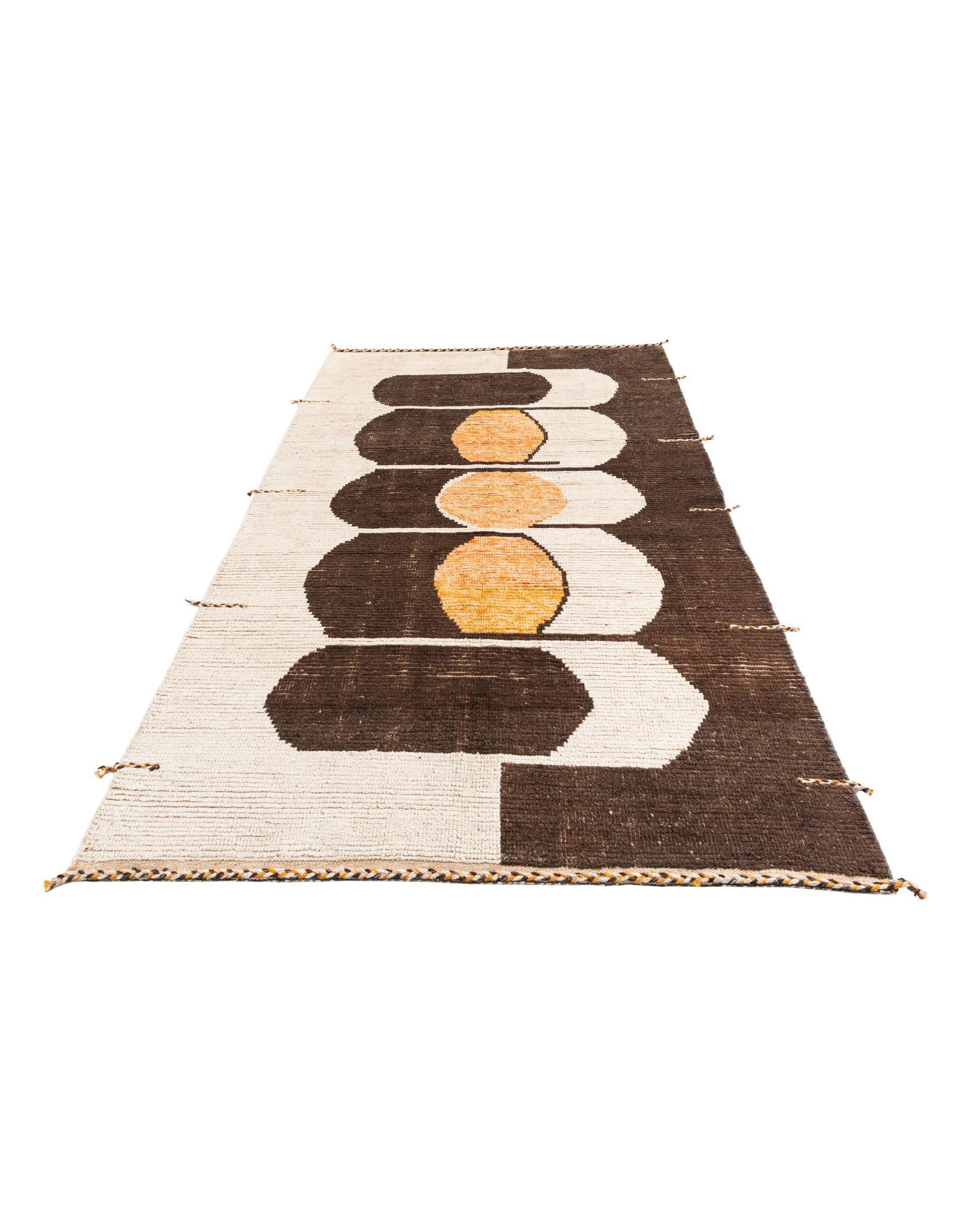 6' x 9' 8 Hand Knotted Moroccan Wool Rug