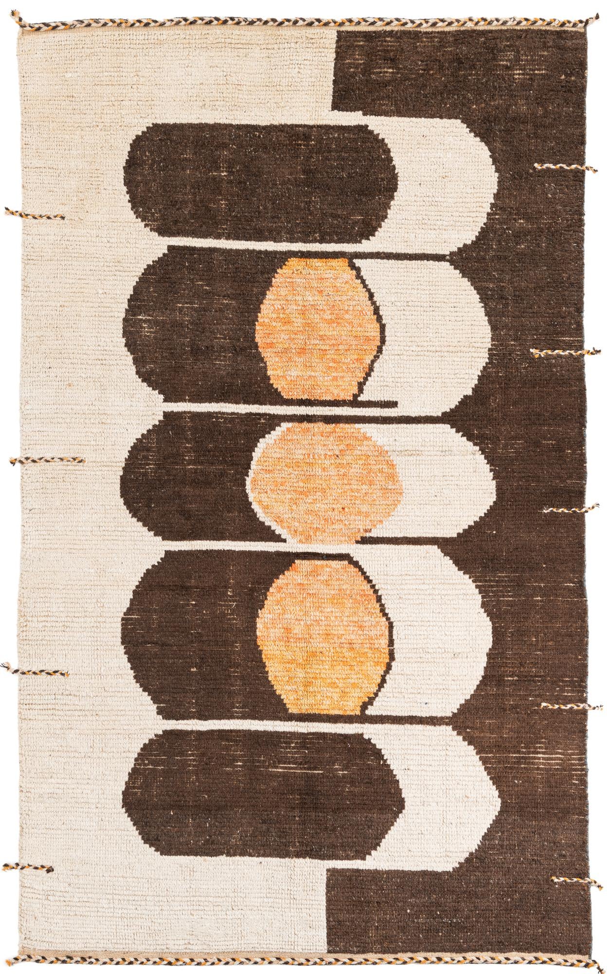 6' x 9' 8 Hand Knotted Moroccan Wool Rug
