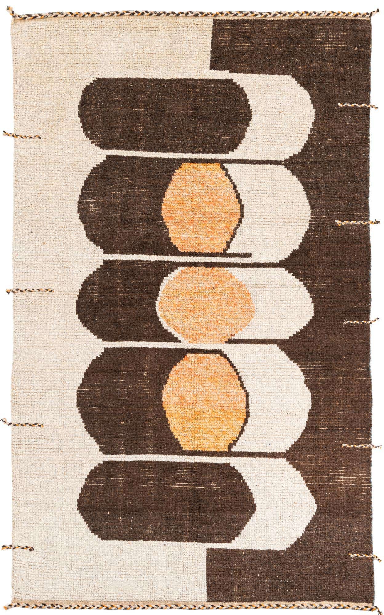 6' x 9' 8 Hand Knotted Moroccan Wool Rug