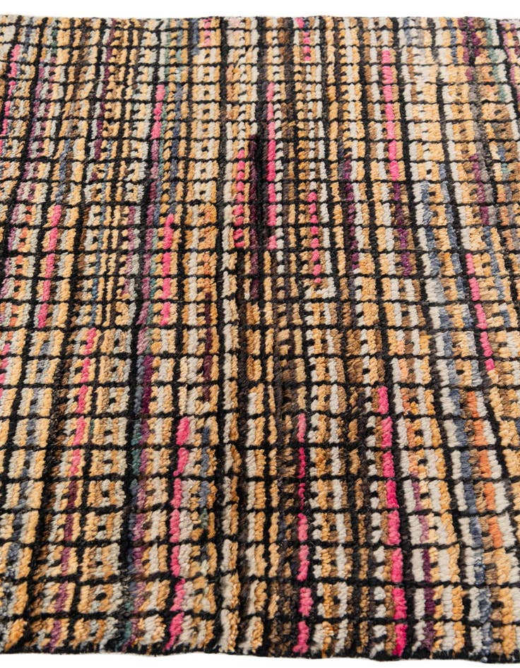 Detail image of 2' 8 x 4' 1 Hand Knotted Moroccan Wool Rug