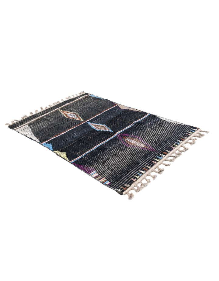 4' 2 x 6' 4 Hand Knotted Moroccan Wool Rug