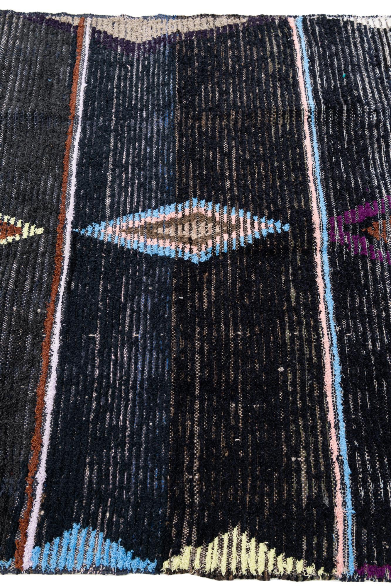 4' 2 x 6' 4 Hand Knotted Moroccan Wool Rug