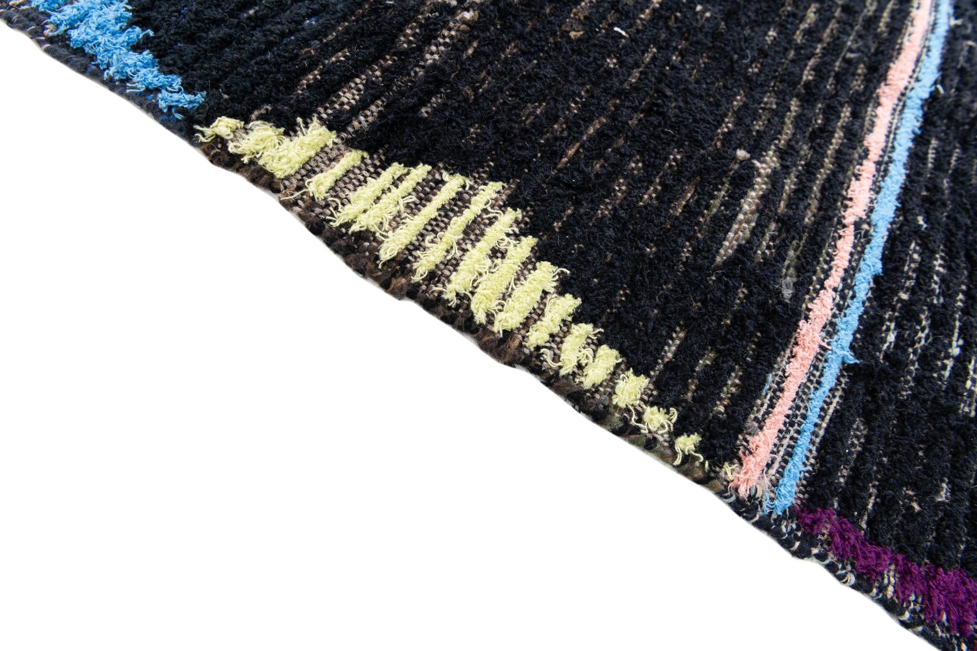 4' 2 x 6' 4 Hand Knotted Moroccan Wool Rug